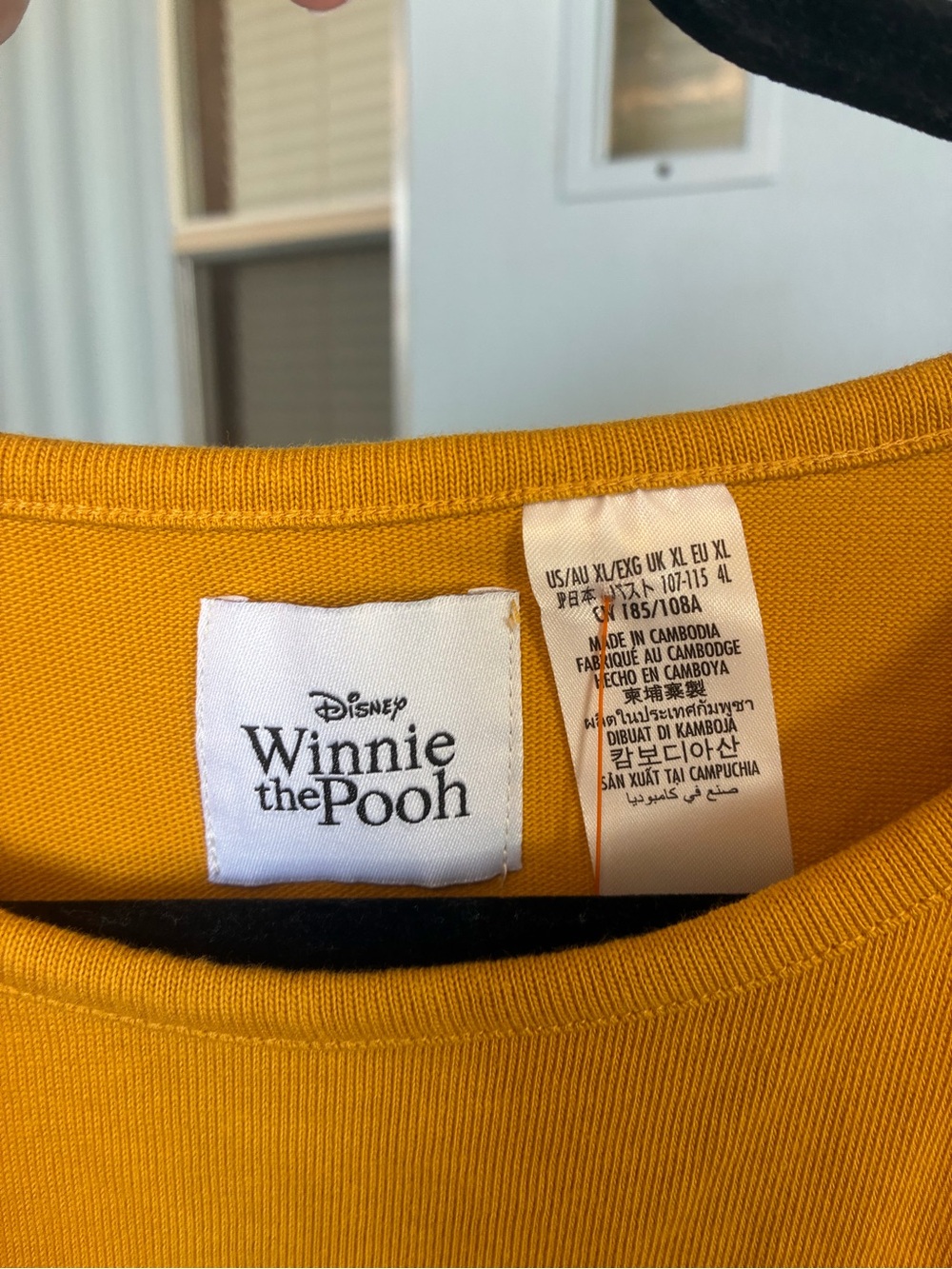Disney Sweatshirt Style Dress Mustard Yellow Winnie the Pooh Women's XL - Picture 9 of 9